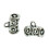 50pcs Antique Silver Hollow bail beads 1