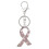 Pink Ribbon Crystal Charm Pendant Key Ring Key Chain 1