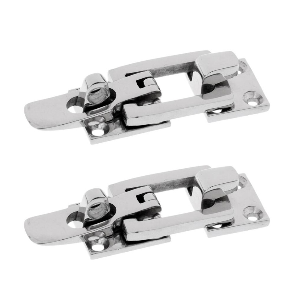 2 Pieces Stainless Steel Boat Locker Hatch Anti-Rattle Latch Fastener 6901423388017
