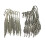 20Pcs Tibetan Silver Beading Mermaid Feather Bookmarks With Loop DIY M 3