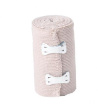 2xBreathable Cotton Elastic Compression Bandage Wrap with Hook Loop Cl