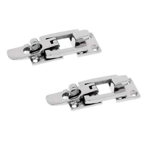 2 Pieces Stainless Steel Boat Locker Hatch Anti-Rattle Latch Fastener 2