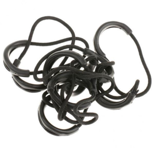 2x10x Zipper Pulls Cord Rope Ends Lock Zip Slider Replacement 65mm Bla