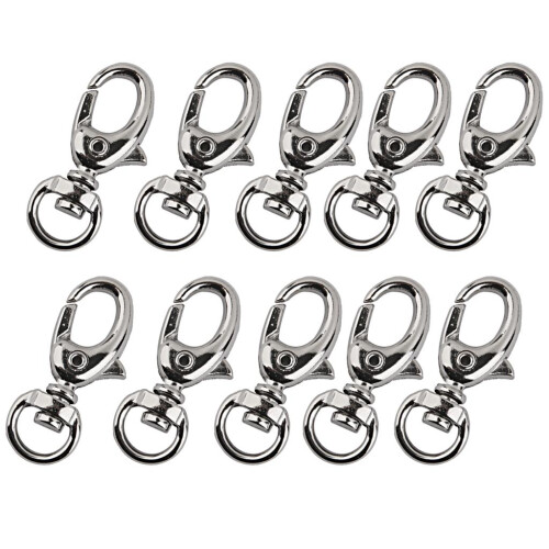 10pcs Swivel Trigger Snap Hooks Silver 34x13mm 1