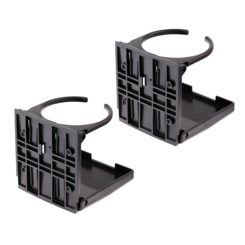 2 Pieces Black Plastic Drink Holder for Soccer Table Foosball Table 1
