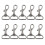 10pcs Swivel Trigger Snap Hooks Silver 40x23mm 2