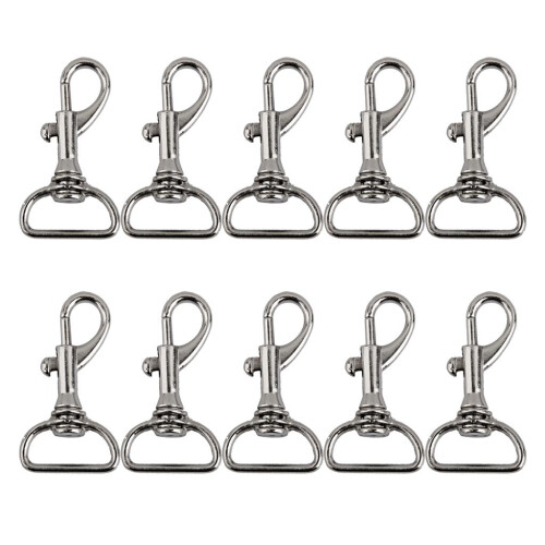 10pcs Swivel Trigger Snap Hooks Silver 40x23mm 1