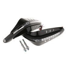 7/8" Motorcycle Brush Guards LED Turn Signal Hand Bar Handguard Protec