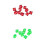 20 Pieces D10 Polyhedral Dice for Dungeons and Dragons Green+Red 3