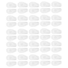 25 Pairs of Cashew Shaped Crystal Silicone Eyeglass Snap In Style Nose