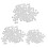 300 Pieces 15mm 20mm 25mm Mixed White Modelling Craft Polystyrene Foam 3
