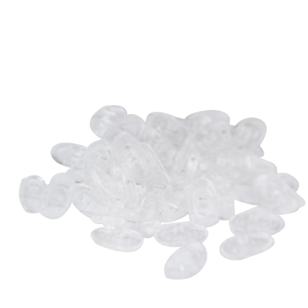 25 Pairs Screw In Soft Silicone non-slip Eyeglass Nose Pads Oval
