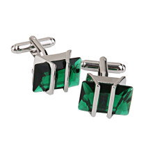 Copper Green Crystal Cufflinks Cuff Links Jewelry Birthday Favor Gift