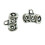 50pcs Antique Silver Hollow bail beads 2