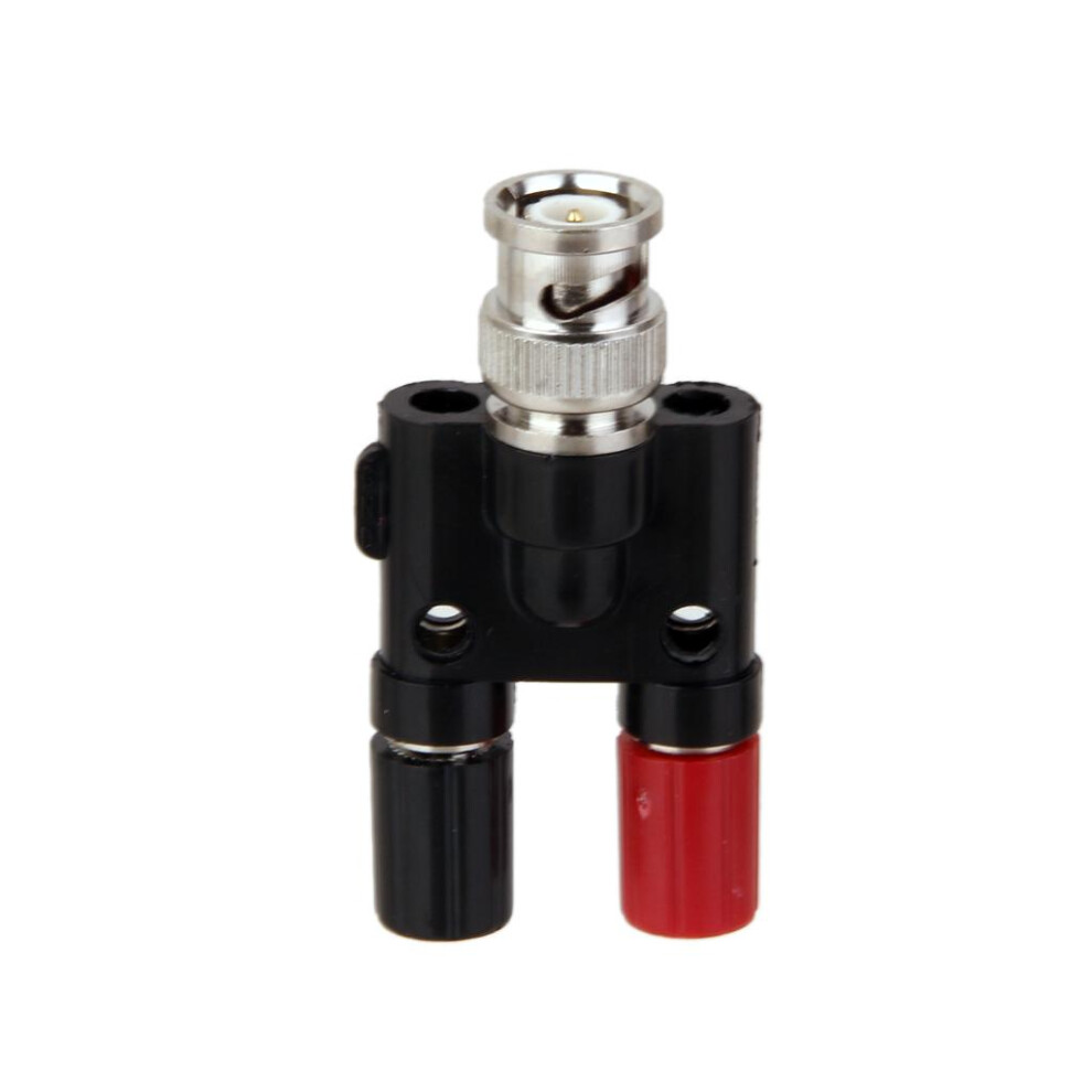 Bnc Male Plug To Dual Banana Jack Female Coaxial Adapter Connector Black/Red 6901423399952