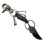 Vintage Angel Wing Skull Leather Keychain Key Ring Keyfob Holder Black 2