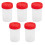 5x 60ml Plastic Graduated Measuring Specimen Cup Sterile Container wit 3