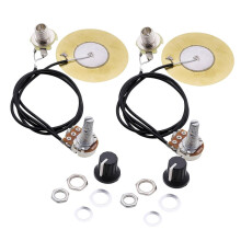 2 Pieces Pickup Piezo Transducer Prewired Amplifier for Guitar Violin