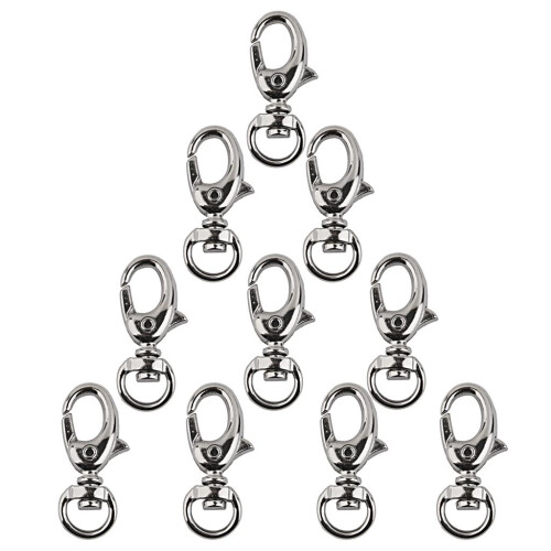 10pcs Swivel Trigger Snap Hooks Silver 34x13mm 2