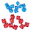 20 Pieces D10 Polyhedral Dice for Dungeons and Dragons Games Red+Blue 2