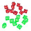 20 Pieces D10 Polyhedral Dice for Dungeons and Dragons Green+Red 2