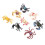 Plastic PVC Crab Model Kids Toy 8pcs Multi-color 1