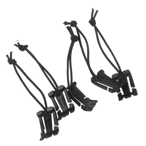 5pcs Black Outdoor Molle Style Elastic Cord Webbing Hang Buckle Roll C 1