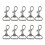 10pcs Swivel Trigger Snap Hooks Silver 40x23mm 3