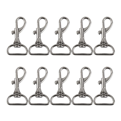 10pcs Swivel Trigger Snap Hooks Silver 40x23mm 2