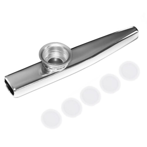 Aluminium Alloy Kazoo with Diaphragm Silver 1
