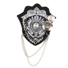 Vintage Military Silver Chain Army Brooches Brooch Pin Party Men's Acc