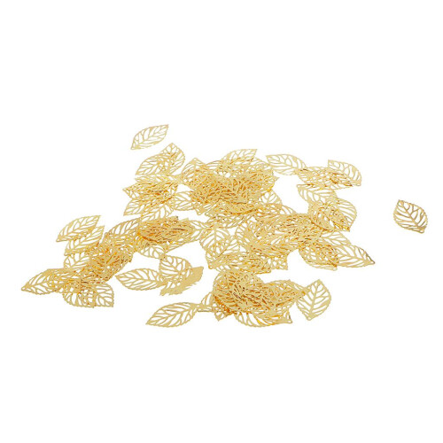 Alloy Golden Pierced Tree Leaf 1