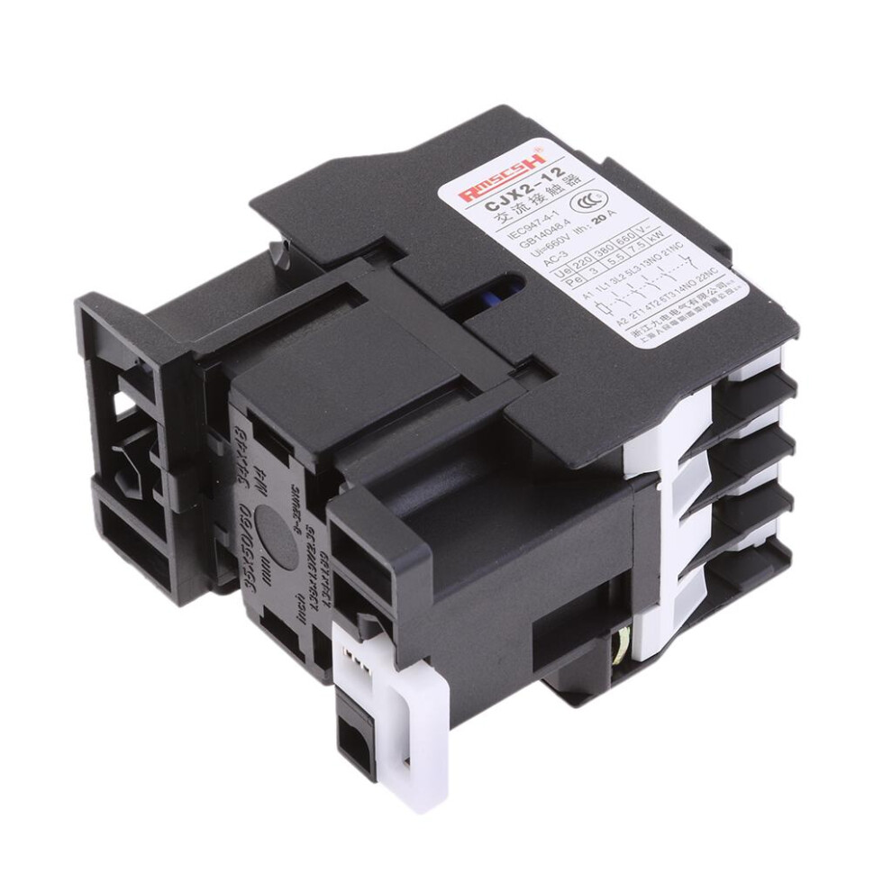 Cjx2-1210 660V 3 Phase 3P No Ac Contactor Din Rail Mount Ac 220V Coil 6901423384255