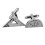 1 Pair Wedding Groom Men Math Triangle Ruler Cufflinks Cuff Links Silv 1