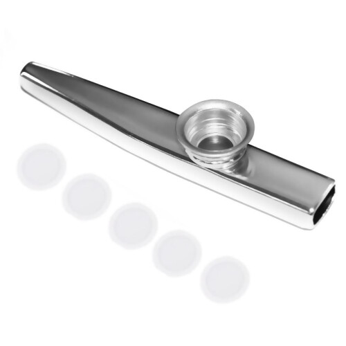 Aluminium Alloy Kazoo with Diaphragm Silver
