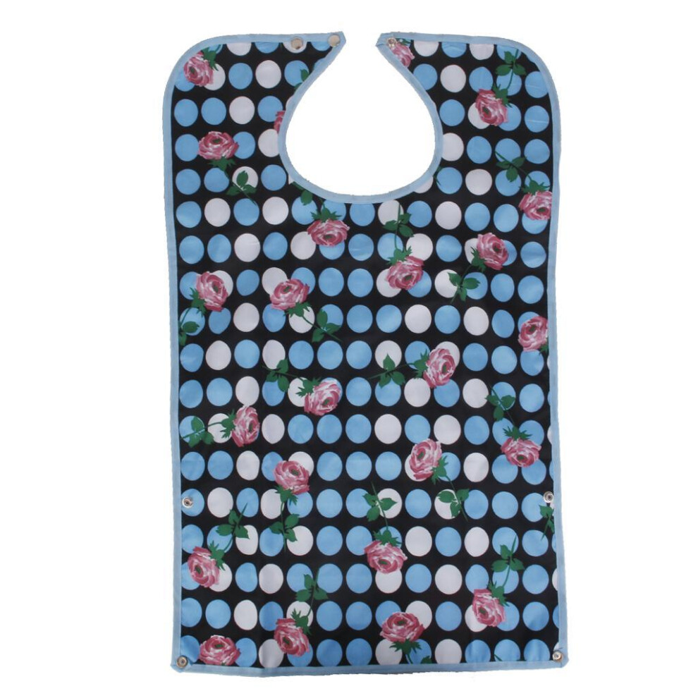 Waterproof Adult Mealtime Bib Protector Disability Aid Apron - Floral