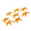 Plastic PVC Starfish Model Kids Toy Yellow Color 8pcs 3