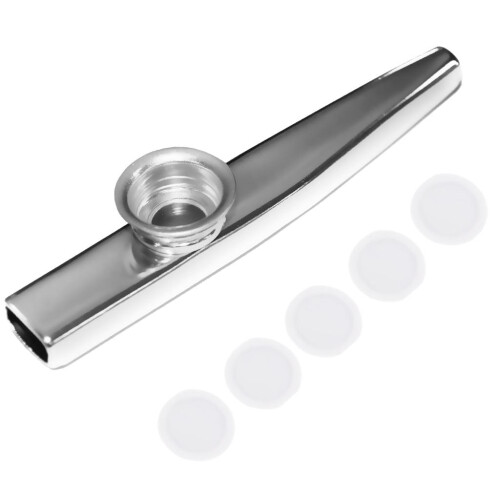 Aluminium Alloy Kazoo with Diaphragm Silver 2