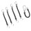 5pcs Retractable Fishing Lanyard Coiled Tether Secure Tackle Tools Sil 1