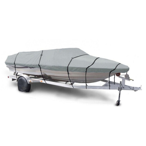 Trailerable Waterproof Fish Ski Boat Cover 11-13ft Light Blue