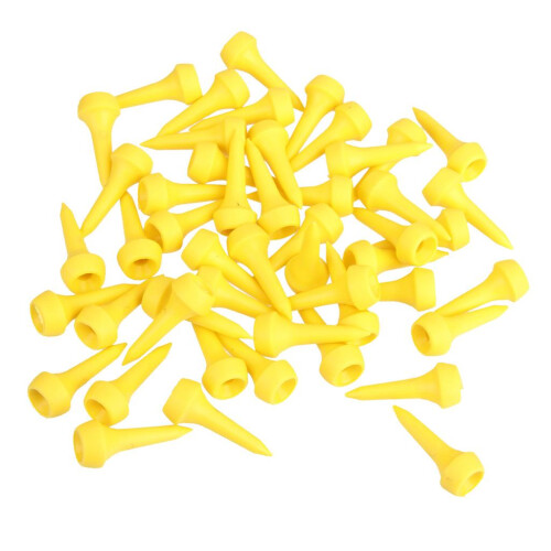 100PCs Yellow Plastic Golf Tees Golfer Aid Tool
