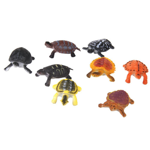 Plastic PVC Tortoise Model Kids Toy 8pcs Multi-color 2