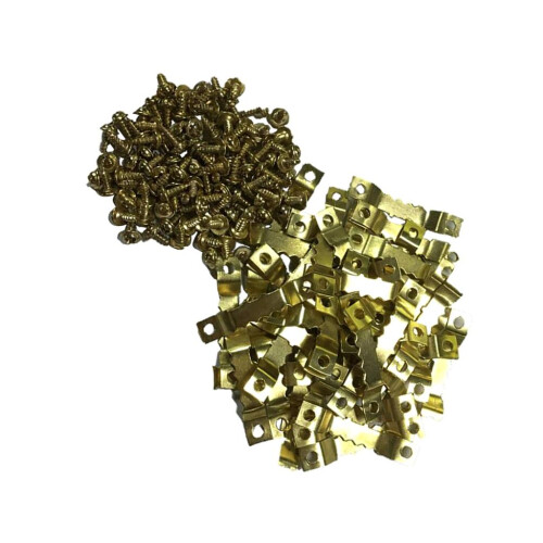 50Pcs Sawtooth Picture Frame Hanging Hangers Double Hole with Screws