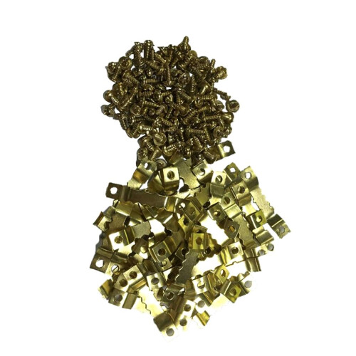 50Pcs Sawtooth Picture Frame Hanging Hangers Double Hole with Screws 1