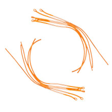 10Pcs Braided Fly Fishing Line Leader Loop Connectors Orange Capacity