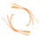 10Pcs Braided Fly Fishing Line Leader Loop Connectors Orange Capacity 1