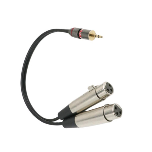 3.5mm Stereo Mini Plug to Dual XLR Female Stereo Breakout Cable 1