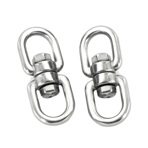2pcs Stainless Steel Rotation Quick Hook Buckles for Outdoor Climbing 1