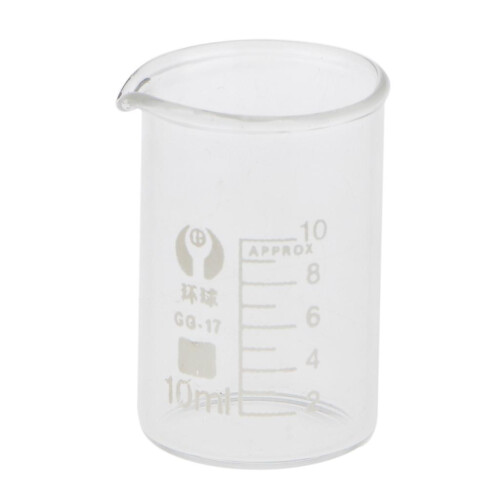 Low Form Glass Measuring Graduated Beaker Chemistry Lab glassware 10ML