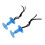2 Pieces Bodyboard Surfboard Leash Plugs with Cords Strings Blue 3